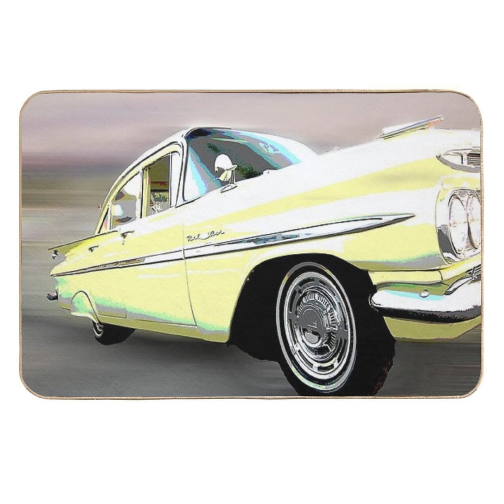 Classic Retro Car  High-Traffic Bath Mat