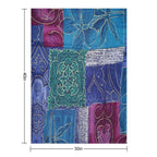 Blue And Navy Patchwork Quick-dry Throw Blanket