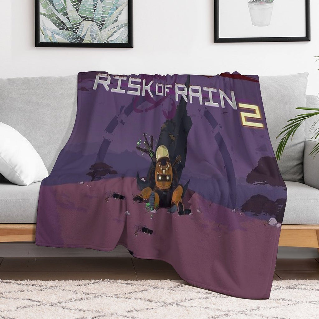 Risk of Rain Sustainable Throw Blanket
