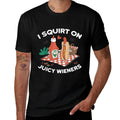 I Squirt On Juicy Wieners Tshirt Meme Humor Sarcastic Funny  Ribbed Collar T-Shirt