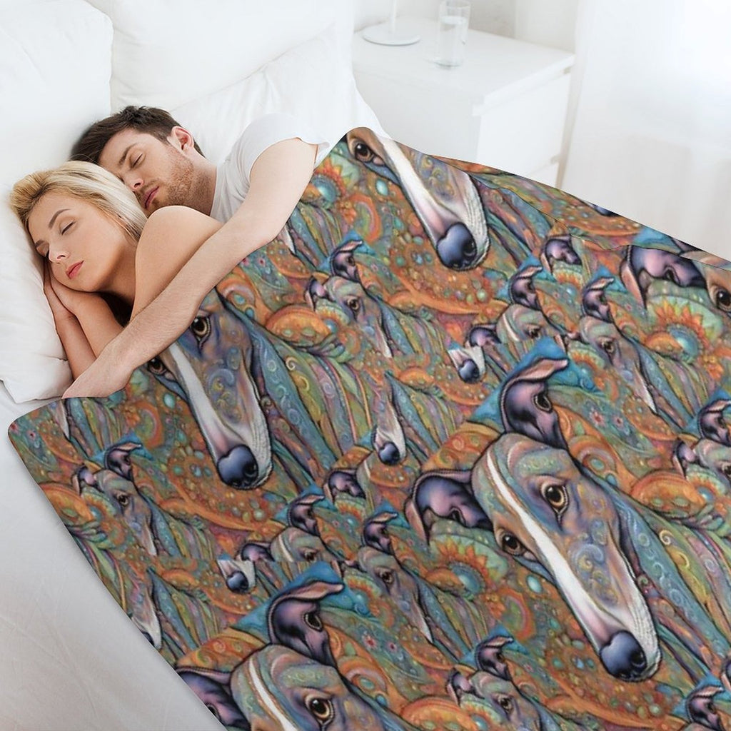 Paisley Hounds Versatility Throw Blanket