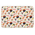 Sushi Pattern - White  Pet-Safe Bath Mat
