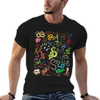 Types Of Snakes Educational Herpetologist Kids Boys Girls  Graphic-printed T-Shirt