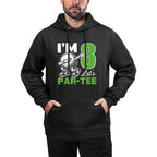 I'm 8 Let's Par 8th Years Old Golf Party Birthday Kids Kangaroo Pocket Hoodie