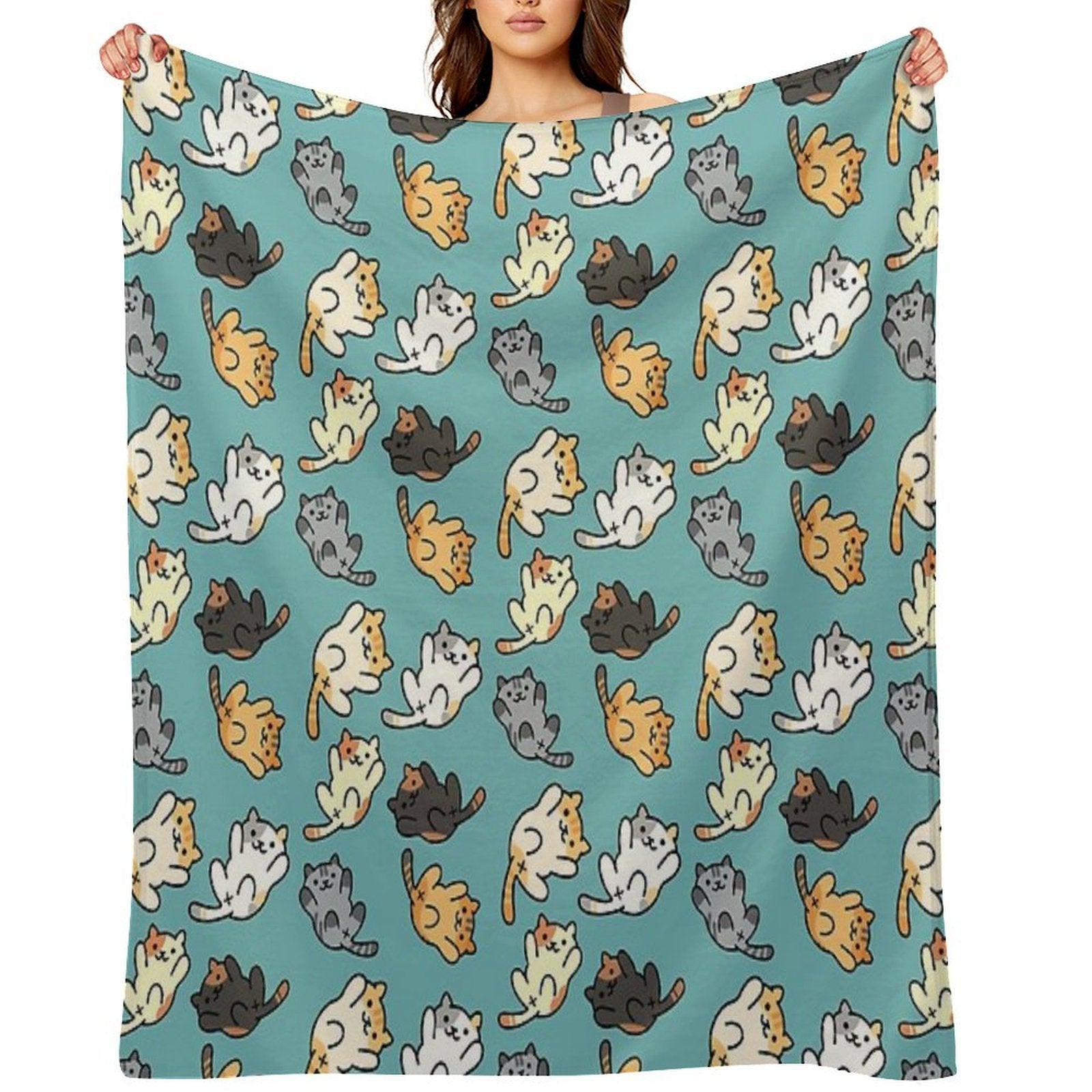 Neko Atsume Versatility Throw Blanket