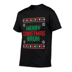 Merry Christmas Bruh Ugly Christmas Funny Santa Men Women  Graphic-printed T-Shirt