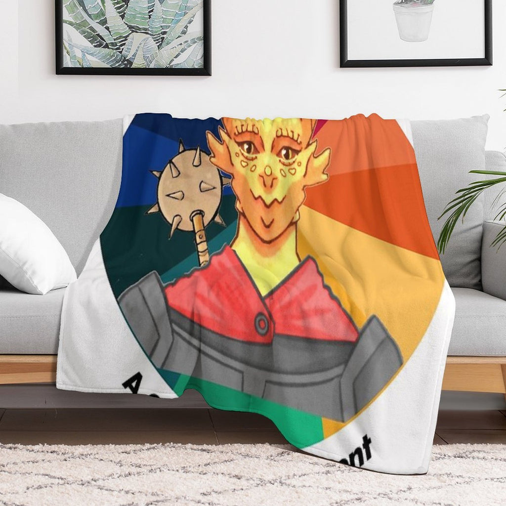 Dragonborn Paladin Gina Promo Black Comfort Throw Blanket