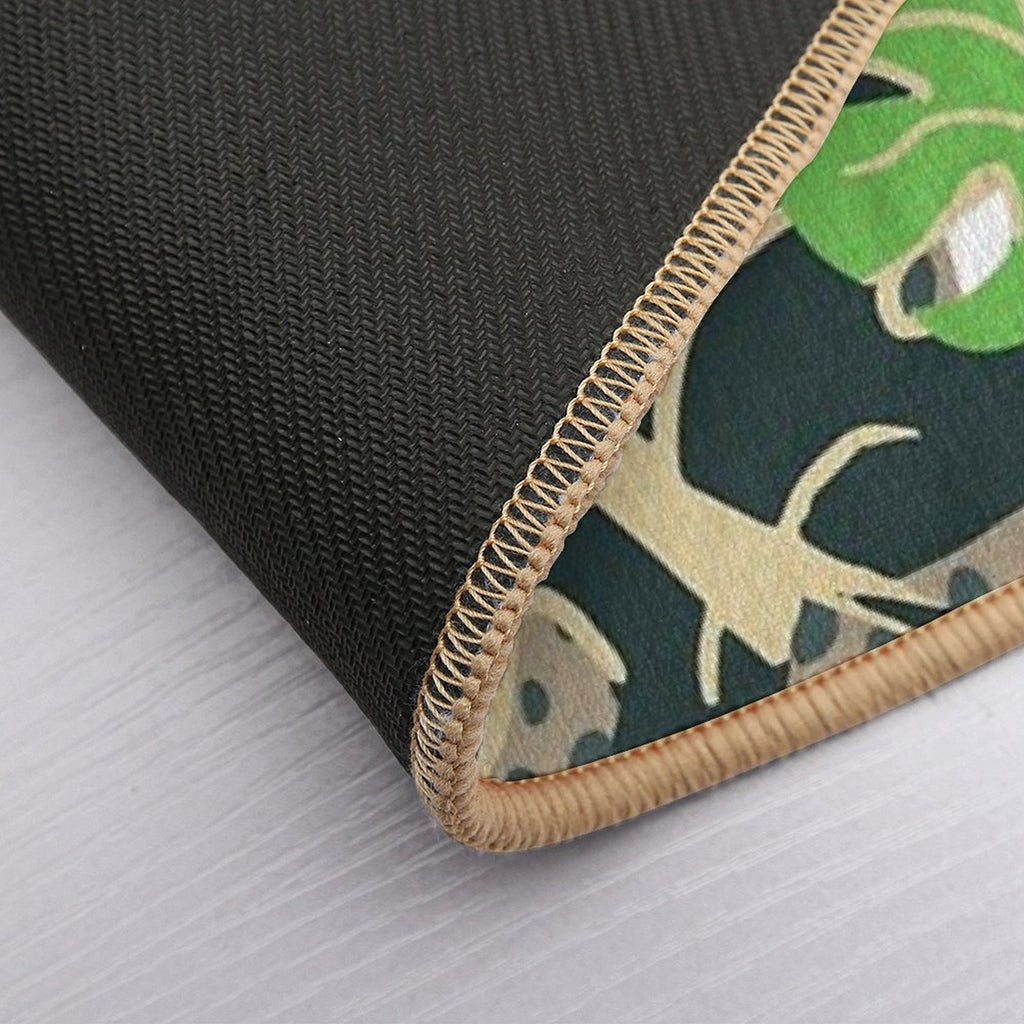 Monstera Art Abstract Durable Bath Mat