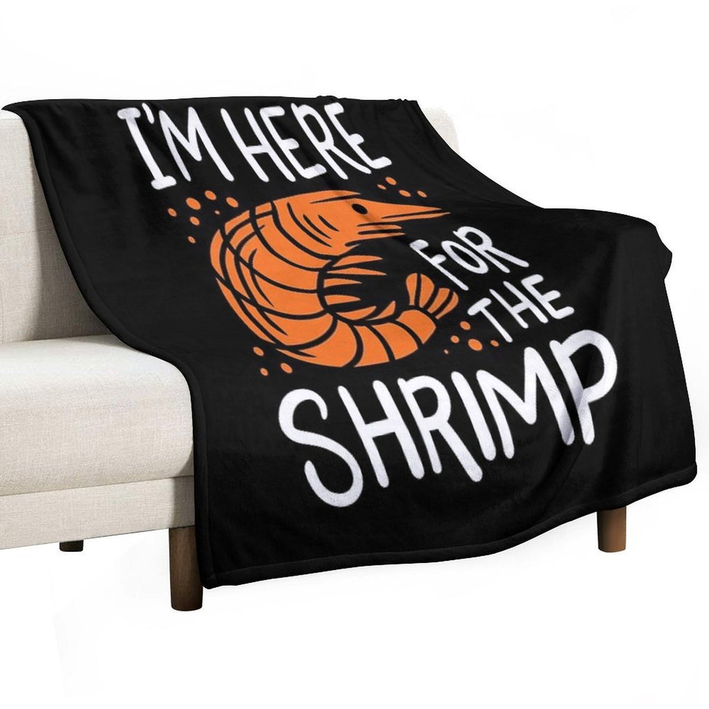Shrimp Seafood Plush Throw Blanket