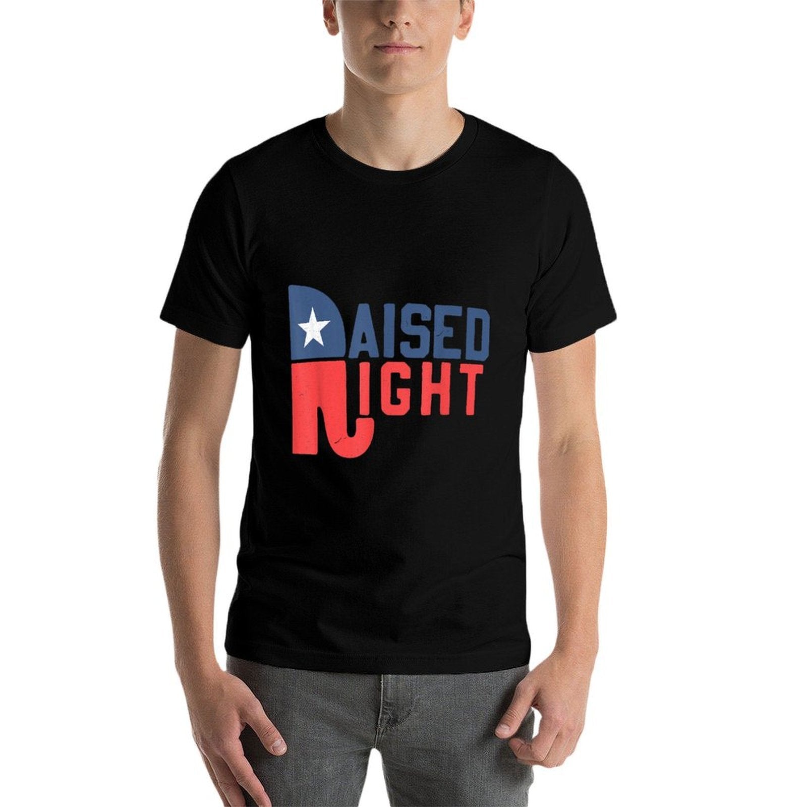 Raised Right Republican Elephant Funny Republican Gifts  Trendy Pattern T-Shirt