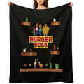 Burger Boss Pixel Art Eco-conscious Throw Blanket
