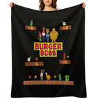 Burger Boss Pixel Art Eco-conscious Throw Blanket