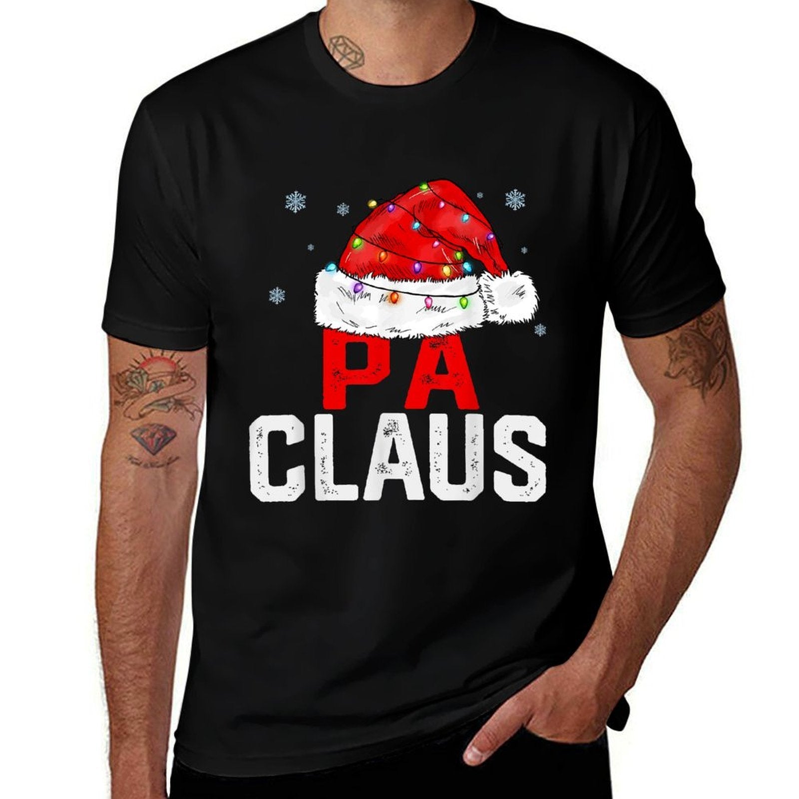 PA Claus Funny Xmas Family Matching Grandpa Christmas  Durable T-Shirt