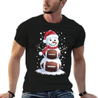 Christmas Football Snowman Kids Football Christmas Women Men  Affordable Price T-Shirt