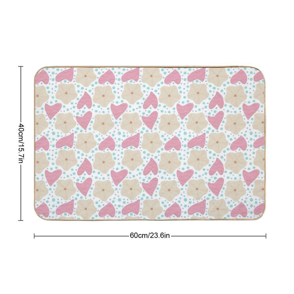 Moon Flower - White Durable Bath Mat