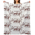 Amherst MA Outline All-season Throw Blanket