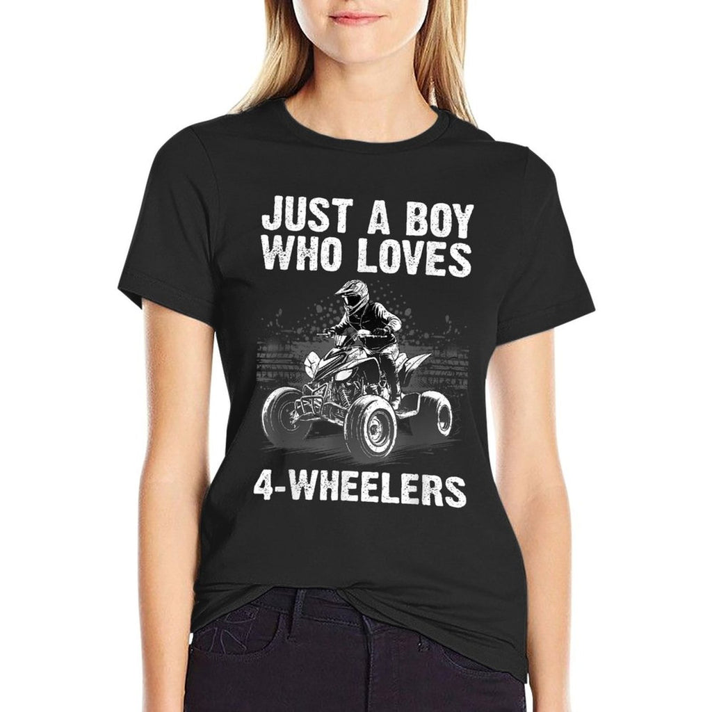 Cute ATV Design For Men Boys 4 Wheeler Racing Quad ATV Rider  Eco-friendly Material T-Shirt