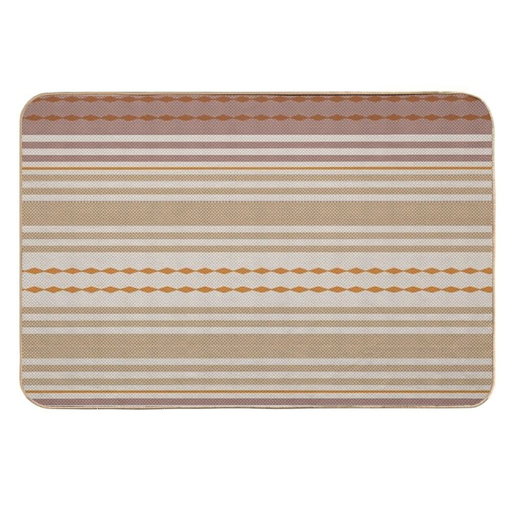 Sandstone Weave - Warm Color Woven Print  Versatile Bath Mat