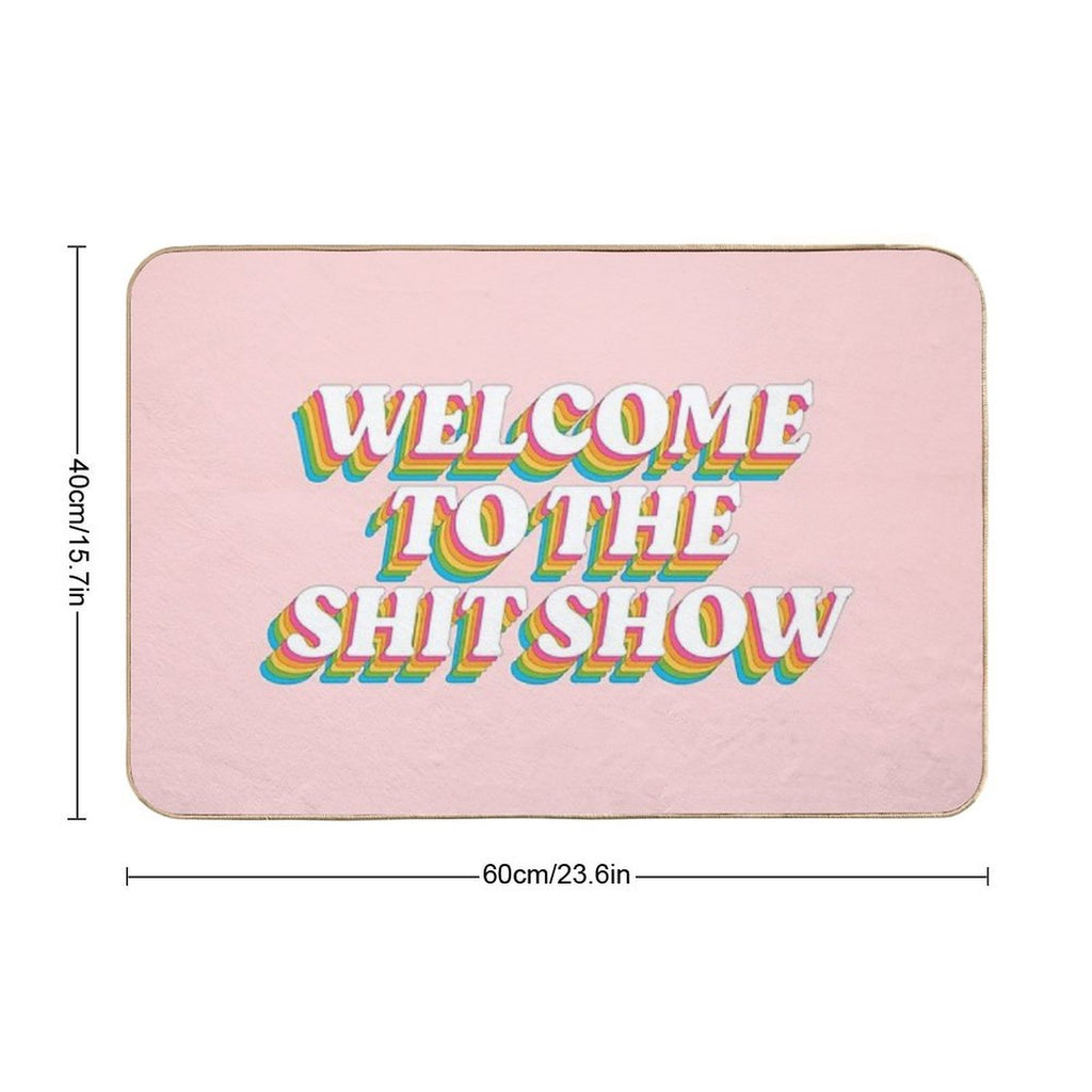 Welcome to The Shitshow The Rainbow Edition  Anti-Trip Bath Mat
