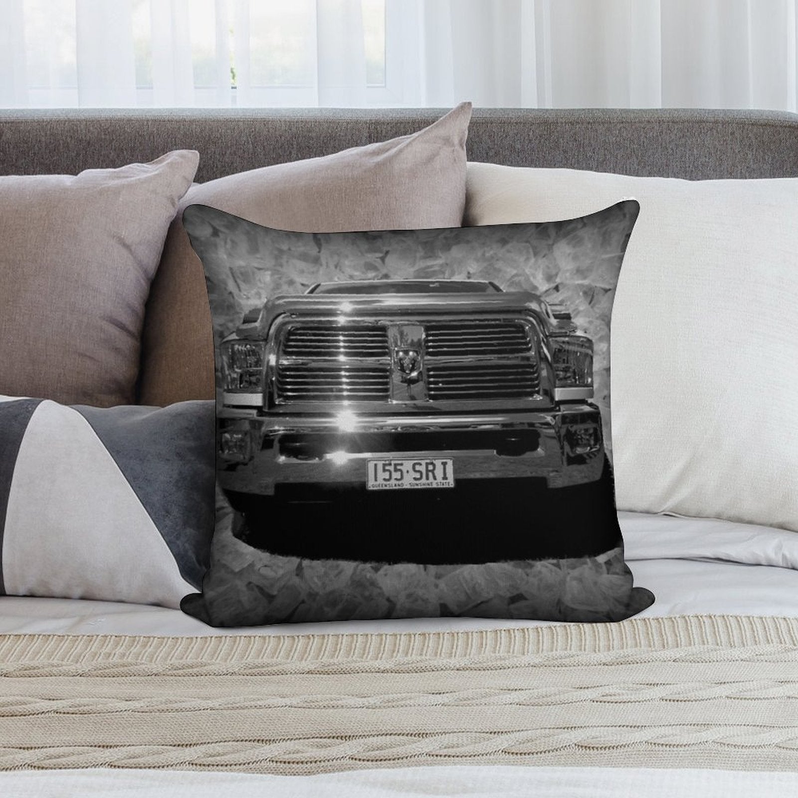 Dodge Ram Soft Anti-Pilling Throw Pillow