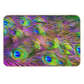 Beautiful Vivid Peacock Feathers  High-Traffic Bath Mat