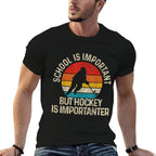 School Is Important But Hockey Is Importanter Funny Gist  Lightweight T-Shirt