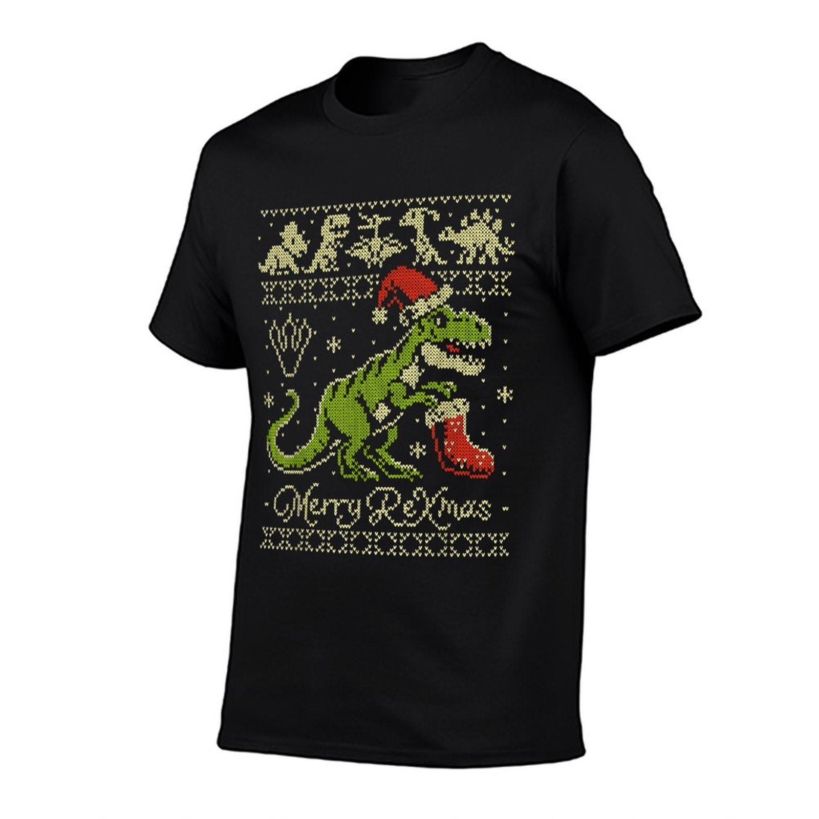 Dinosaur Ugly Christmas Sweater - Funny Christmas  Versatile T-Shirt