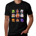 Vintage Funny Halloween Pumpkin Spooky Nuggets Chicken Cute  Heathered Texture T-Shirt