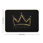 Gold Crown Graffiti  Urban Street Art Spray Paint Design  Eco-Friendly Bath Mat