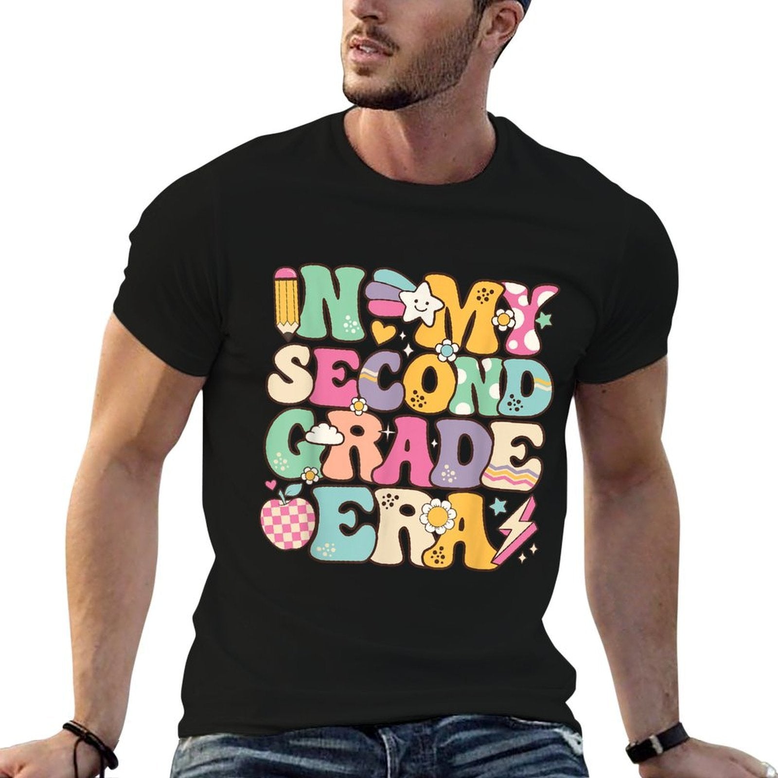 In My Second Grade Era Girl Back To School 2nd Grade Teacher  Graphic-printed T-Shirt