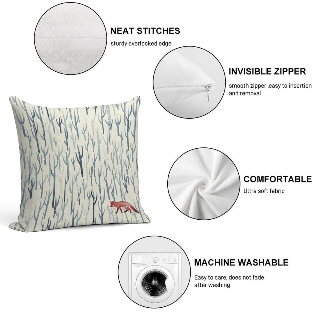 Winter Wood Soft High-Density Material Throw Pillow