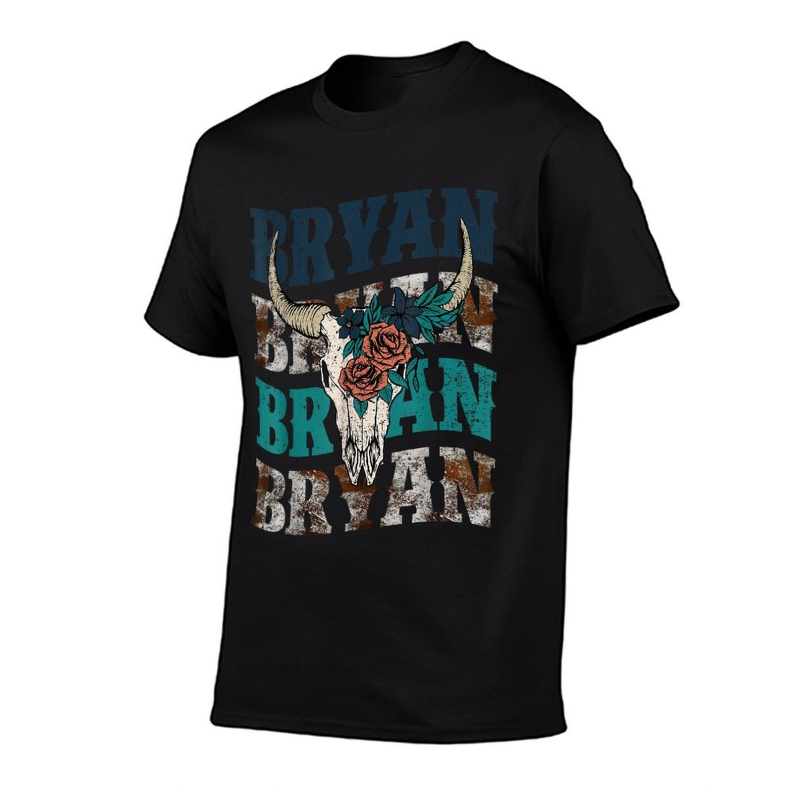 Vintage Bryan Bull-Skull Western Deserts Bryan  Easy-care T-Shirt
