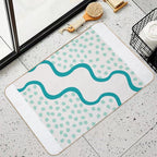 Ocean Two Blue Tone Aesthetic Design Durable Bath Mat