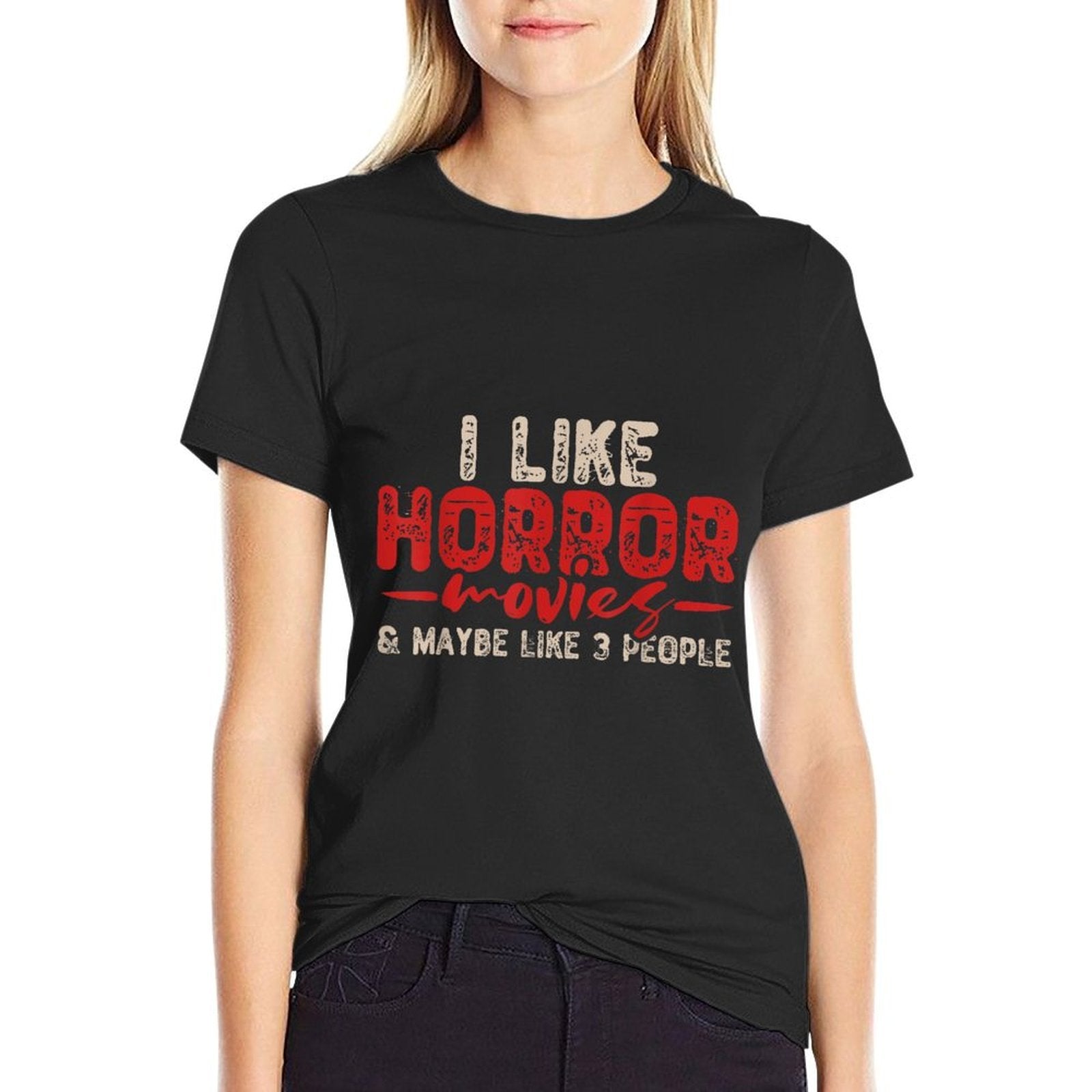 Horror Movie Gifts Unisex Adult Black Crew Neck Small  Vintage-inspired T-Shirt