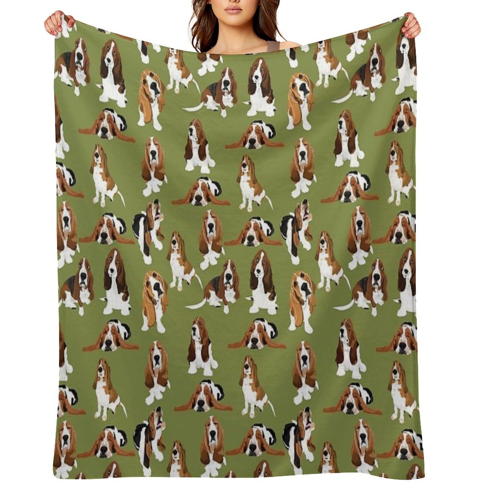 Basset Hound Eco-conscious Throw Blanket