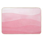 Pink Watercolor Waves  Eco-Friendly Bath Mat