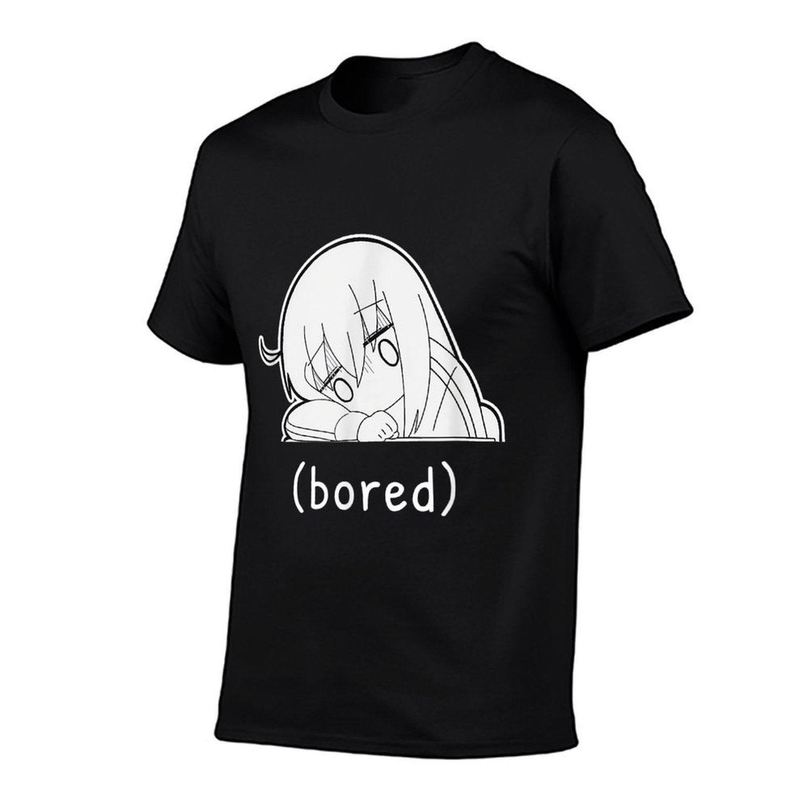 Funny Anime  Manga Bored Bocchi Chibi Meme  Heathered Texture T-Shirt