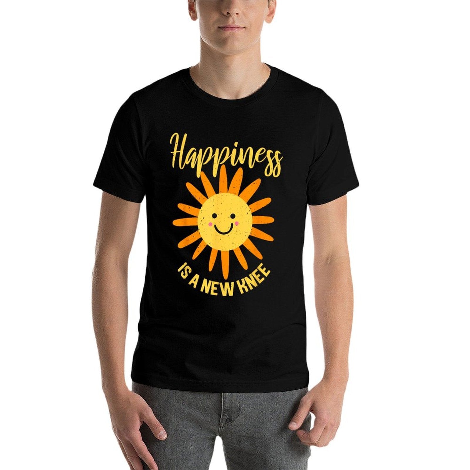 Knee Surgery Happiness Is A New Knee TKR Knee Replacement  Moisture-wicking T-Shirt