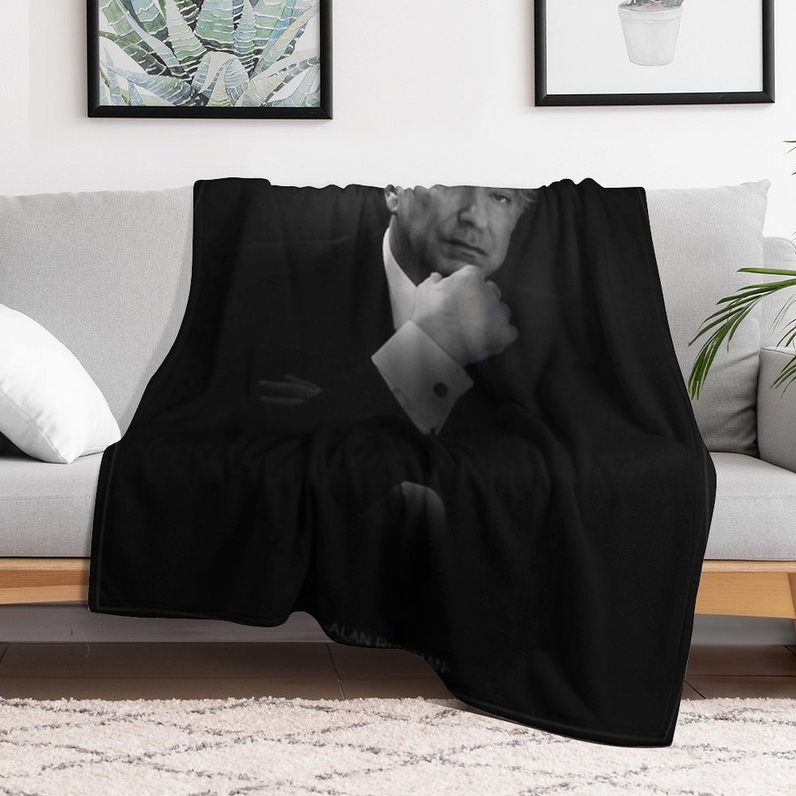 Alan Rickman Premium Throw Blanket
