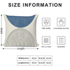 Arch Balance Blue - Mid Century Modern Soft Easy Maintenance Throw Pillow