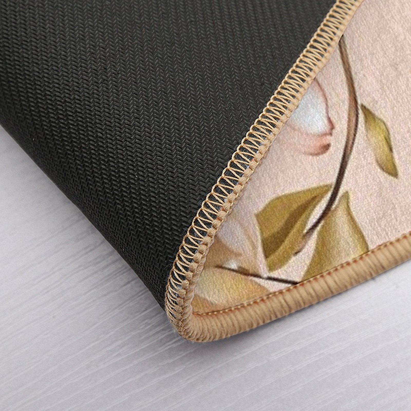 Floral Bloom Peach  Easy Maintenance Bath Mat