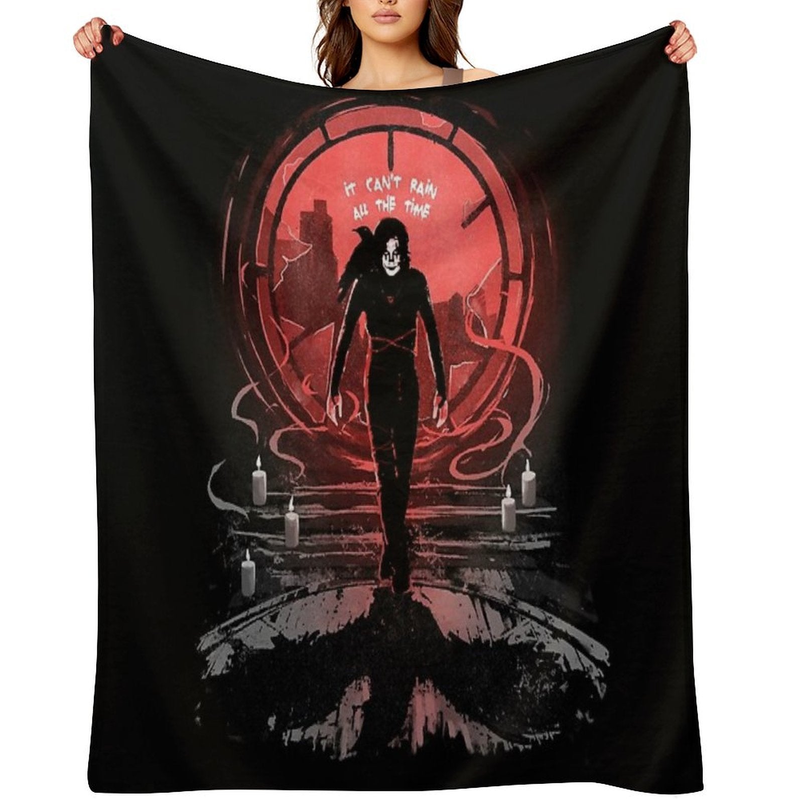 The Crow's Rain Travel-friendly Throw Blanket