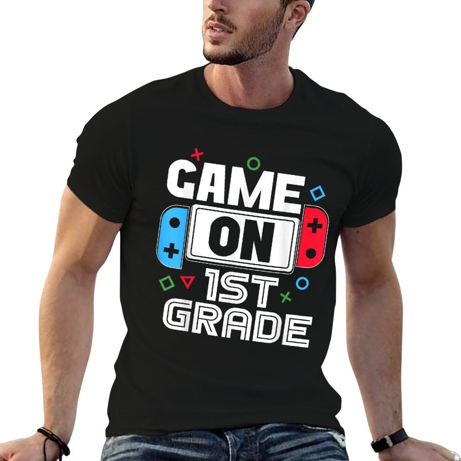 Gamer Back To School Funny Game 1st Grade Kids Boys  High-quality Stitching T-Shirt