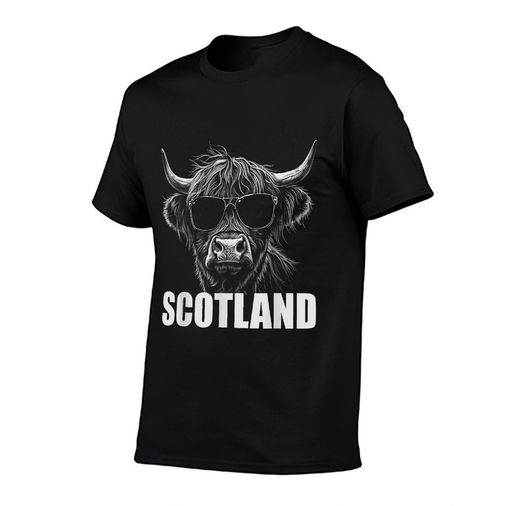 Cool Highland Cow Scotland Travel  Slim-fit Cut T-Shirt