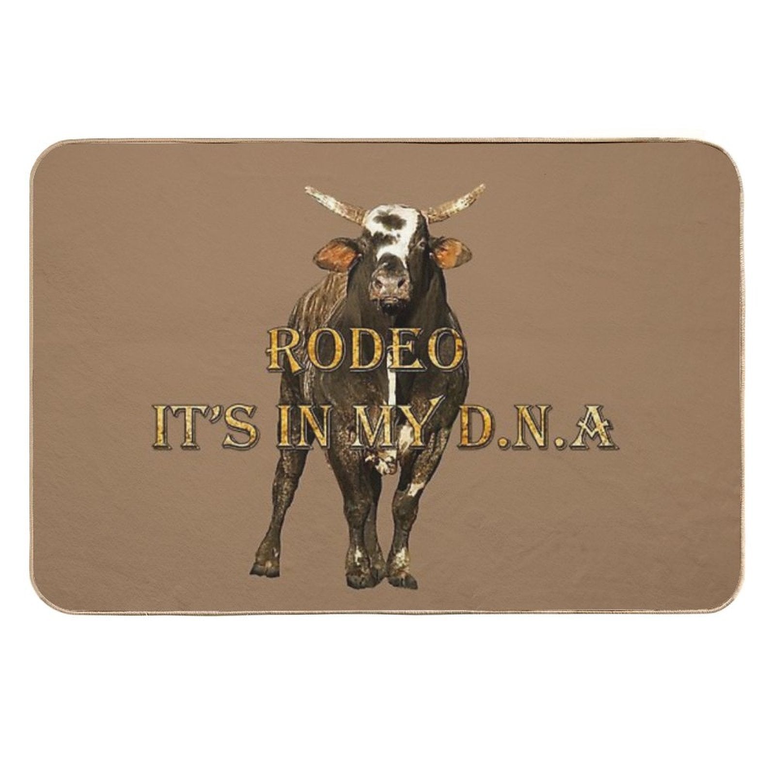 RODEO BULL, YEP IT IS IN HIS BREEDING Durable Bath Mat
