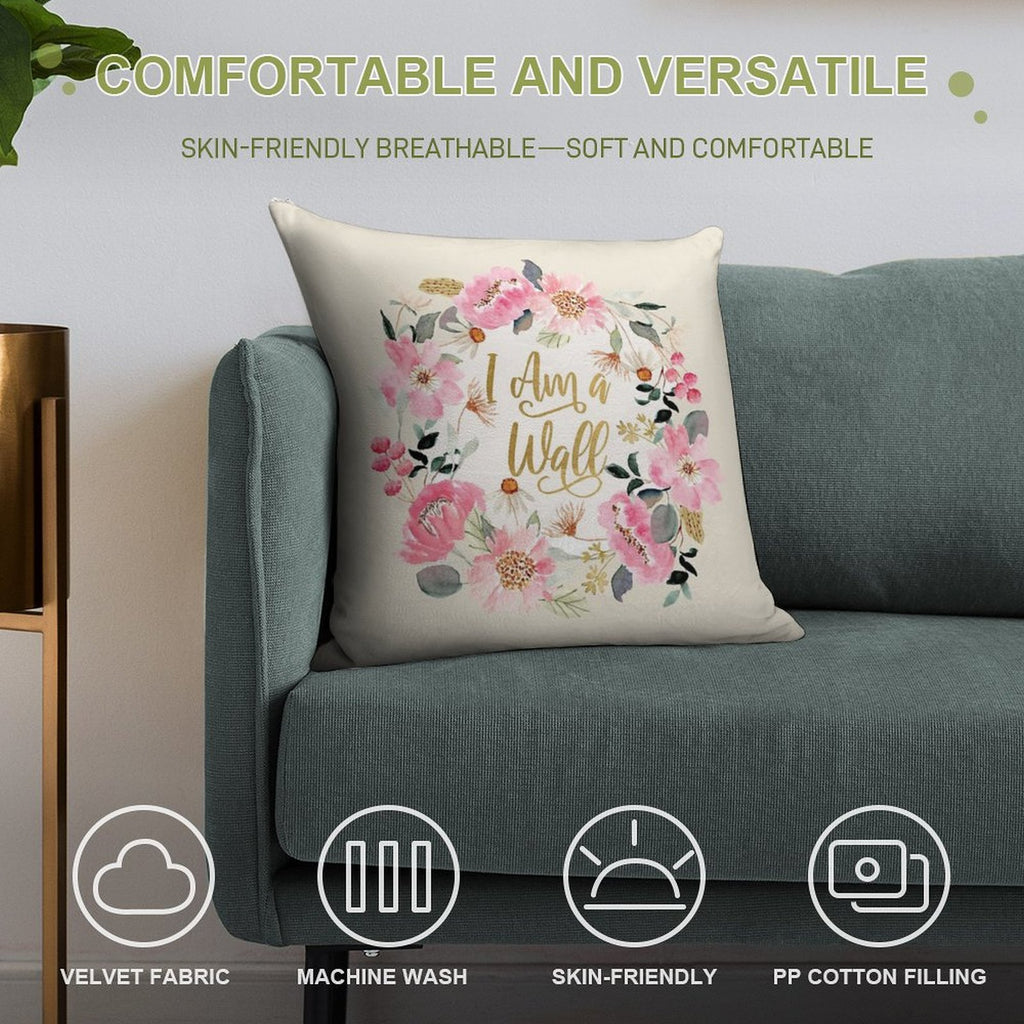 I AM A WALL Soft Warmth Comfort Throw Pillow