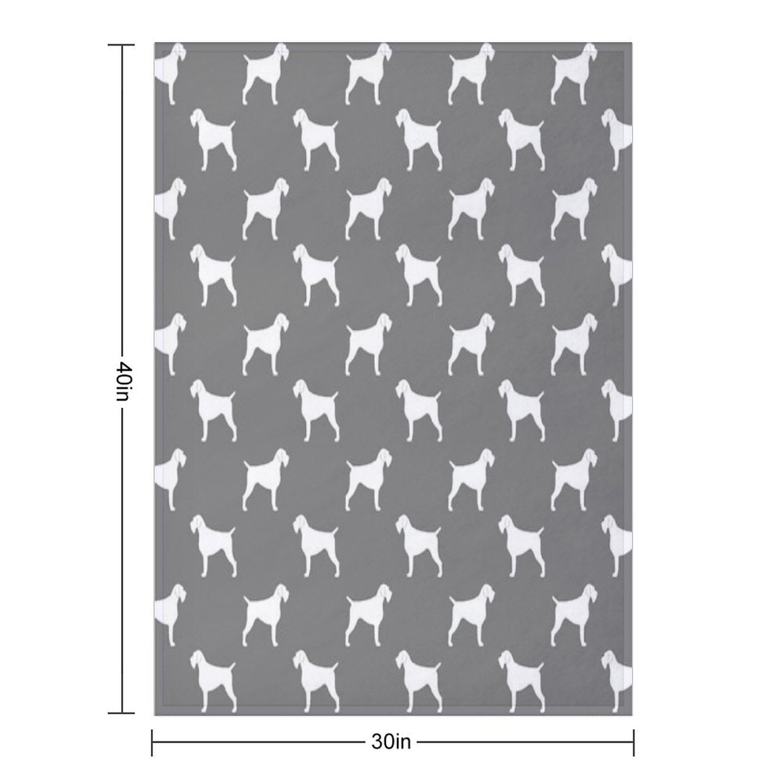 German Wirehaired Pointer Silhouette(s) Easy Care Throw Blanket