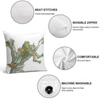 Frog And Toad Reading in Tree Soft Home Decor Throw Pillow