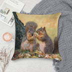 Squirrel Talk Soft Fade-Resistant Throw Pillow