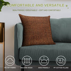 Golden Brown Jute Burlap Sack Soft Shrink-Resistant Throw Pillow